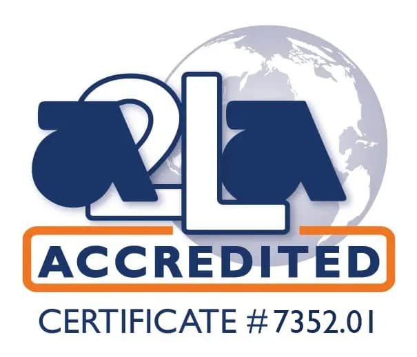 Accredited by A2LA